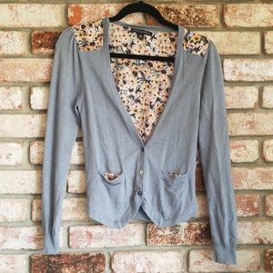 Silk panel cardigan